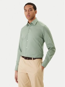 BOSS Koszula H-Hank 50469345 Zielony Slim Fit