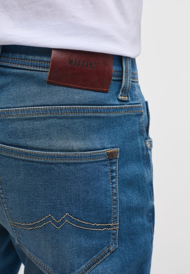 MUSTANG OREGON SLIM MĘSKIE SPODNIE JEANSOWE DENIM BLUE 1014374 5000 322