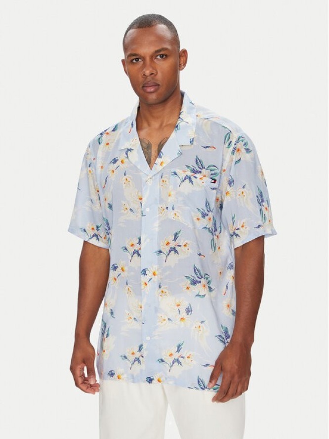 Tommy Hilfiger Koszula Bowling UM0UM03227 Błękitny Regular Fit