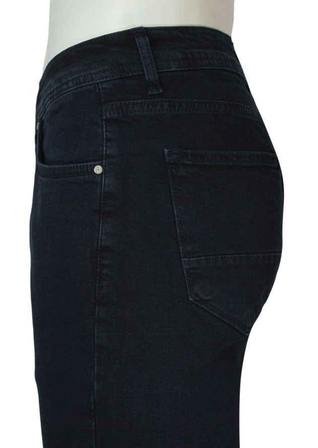 Spodnie Męskie, Bardzo Ciemne Granatowe JEANSY, Regular Fit, Zwężana Nogawka -PAKO JEANS