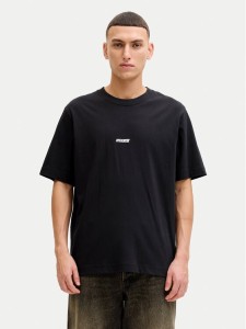 Jack & Jones T-Shirt Club 12289842 Czarny Relaxed Fit