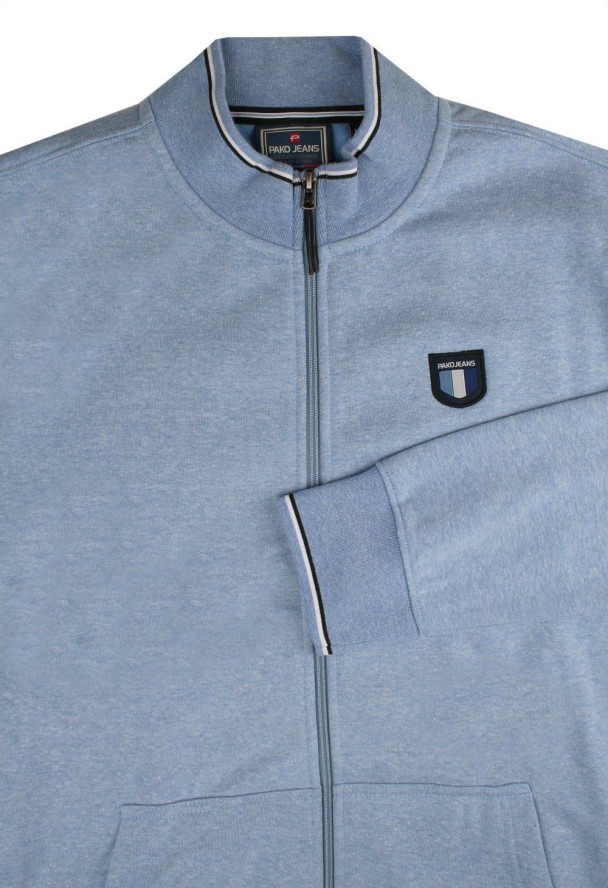 Wygodna Bluza Rozpinana - Pako Jeans - Niebieska