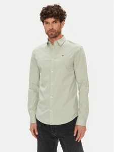 Tommy Jeans Koszula Original DM0DM04405 Zielony Slim Fit