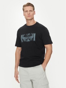 Napapijri T-Shirt S-Vanni NP0A4IEA Czarny Regular Fit