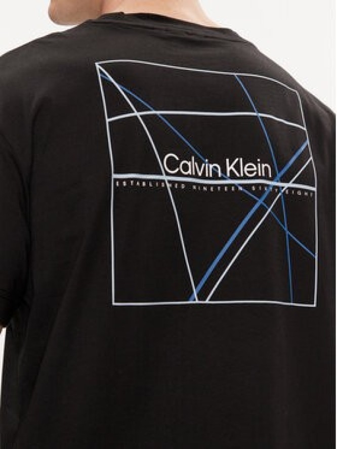 Calvin Klein T-Shirt Linear Back Logo K10K112486 Czarny Regular Fit