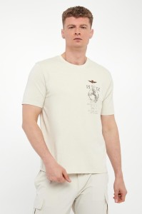 T-shirt męski z logo AERONAUTICA MILITARE