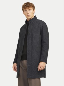 Jack & Jones Płaszcz wełniany Wilson 12259449 Czarny Regular Fit
