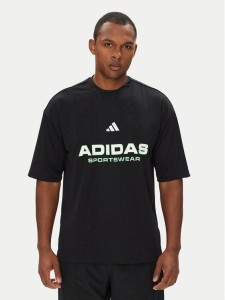 adidas T-Shirt Common Goal JM1752 Czarny Loose Fit
