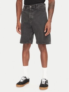 Jack & Jones Szorty jeansowe Alex 12269532 Czarny Baggy Fit