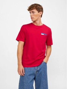 Jack & Jones T-Shirt Corp 12233999 Czerwony Standard Fit