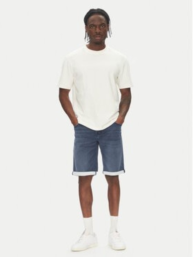 Mustang Szorty jeansowe Chicago Z 1016351 Niebieski Slim Fit