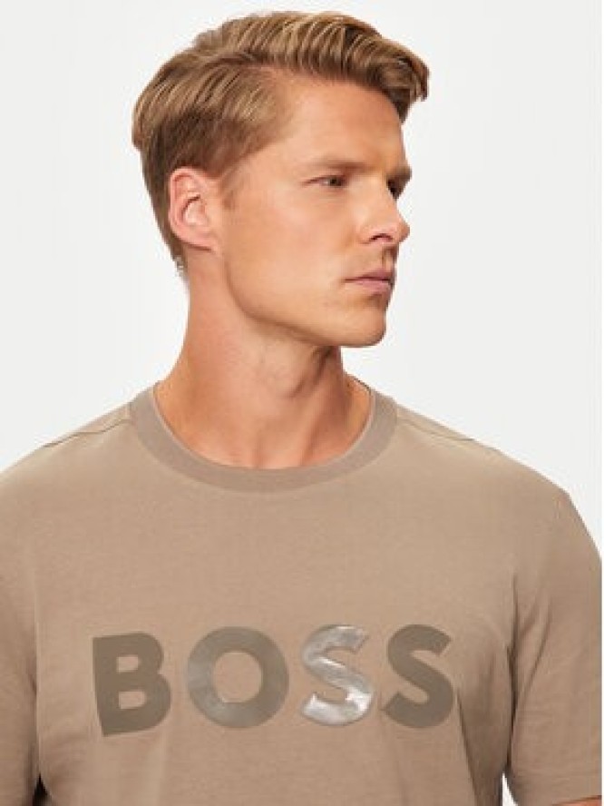 BOSS T-Shirt Mirror 2 50525087 Beżowy Regular Fit