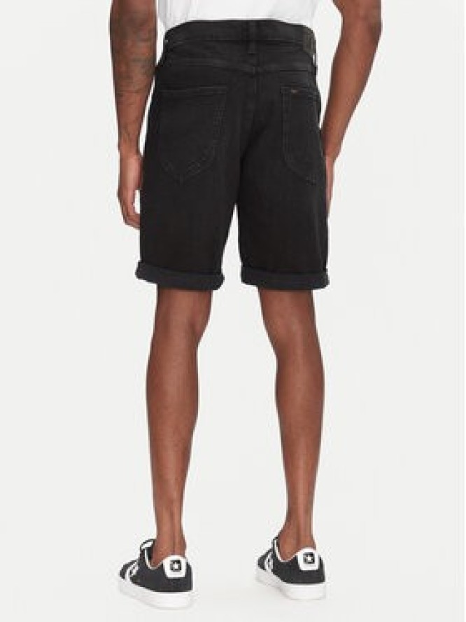 Lee Szorty jeansowe 5 Pocket 112363930 Czarny Regular Fit