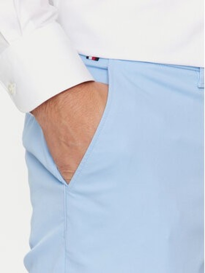 Tommy Hilfiger Chinosy Denton MW0MW25964 Błękitny Straight Fit