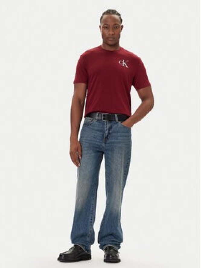 Calvin Klein Jeans T-Shirt 30s Chest Logo LV04RD865G Czerwony Regular Fit