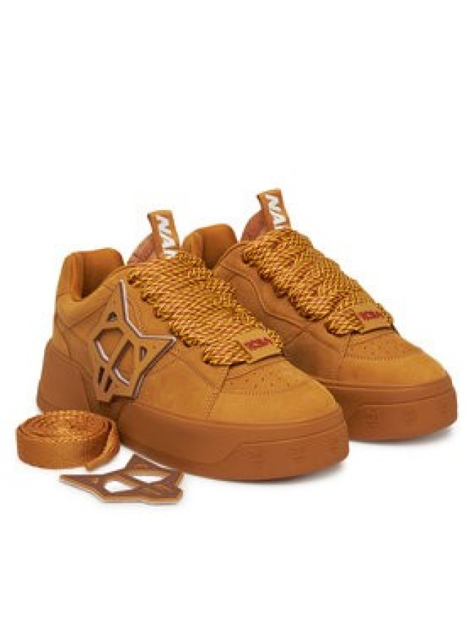 Naked Wolfe Sneakersy Kosa Brązowy
