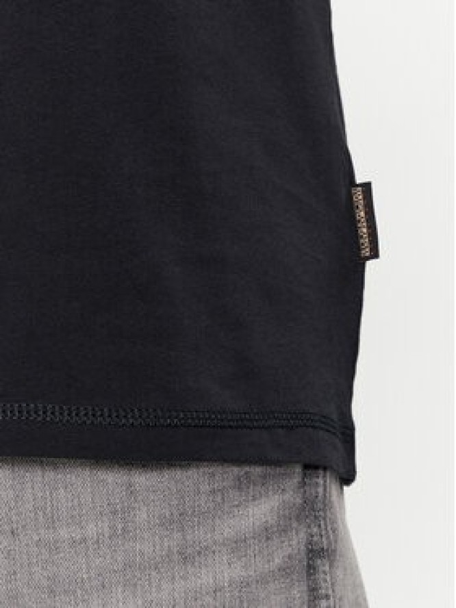 Napapijri T-Shirt S-Kreis NP0A4HQR Czarny Regular Fit