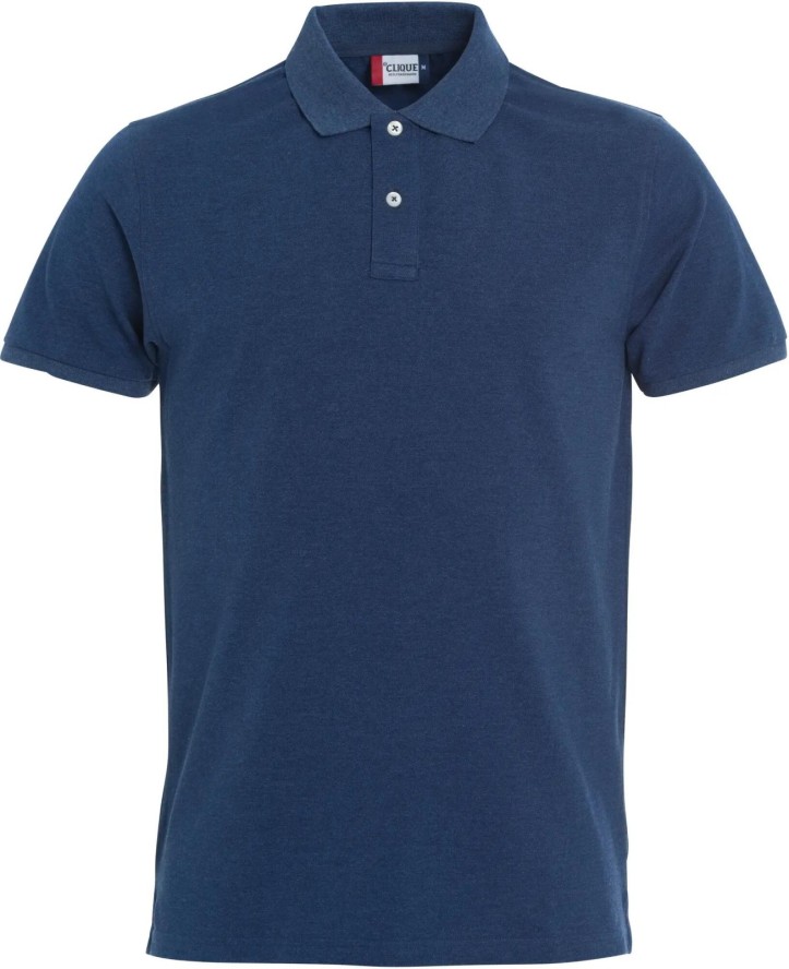 clique Stretch Premium Polo z elastycznej bawełny - Blue Melange