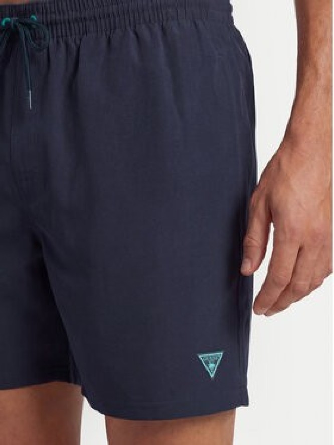 Guess Szorty kąpielowe F6GT24 WG282 MEDIUM Granatowy Regular Fit