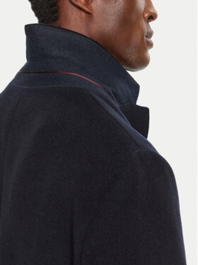 Tommy Hilfiger Płaszcz wełniany MW0MW36611 Granatowy Regular Fit