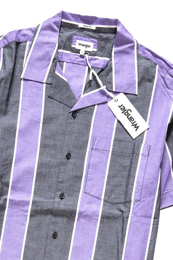 KOSZULA WRANGLER SS RESORT SHIRT TROPICAL PURPLE W59076SW3 112129663
