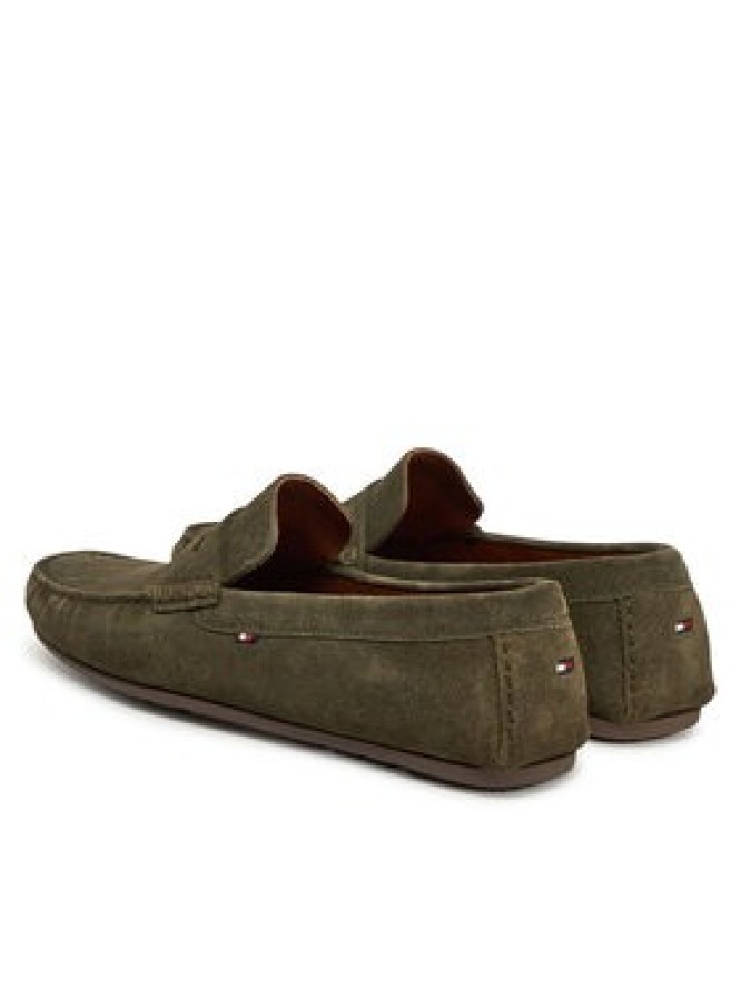 Tommy Hilfiger Mokasyny Casual Hilfiger Suede Driver FM0FM04998 Zielony