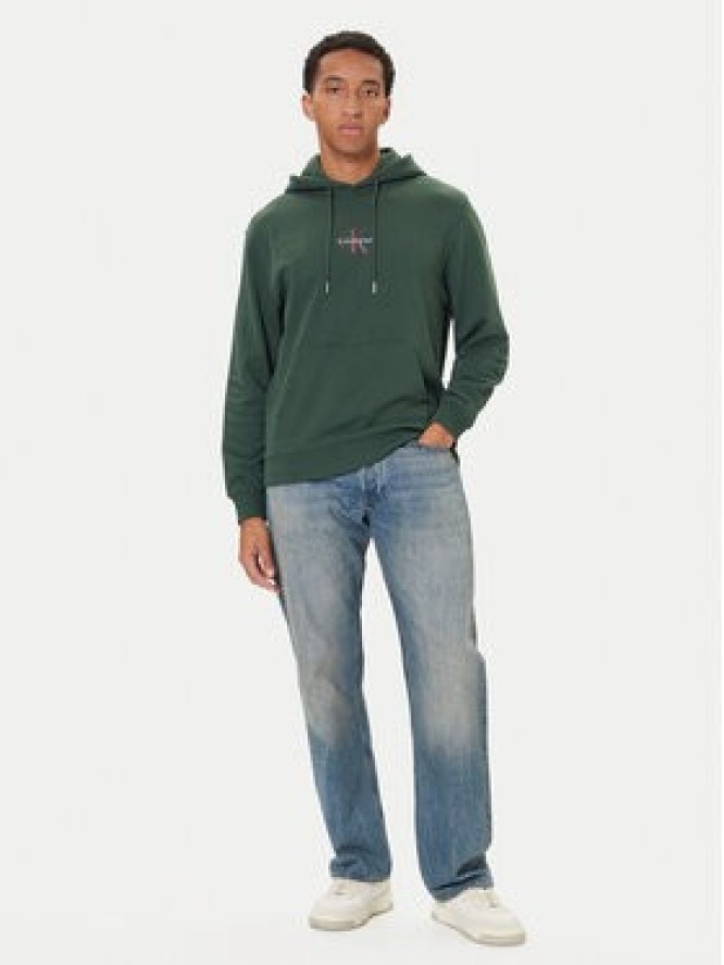 Calvin Klein Jeans Bluza LV04RD243G Zielony Regular Fit