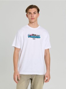 Koszulka z nadrukiem na plecach League of Legends - biały