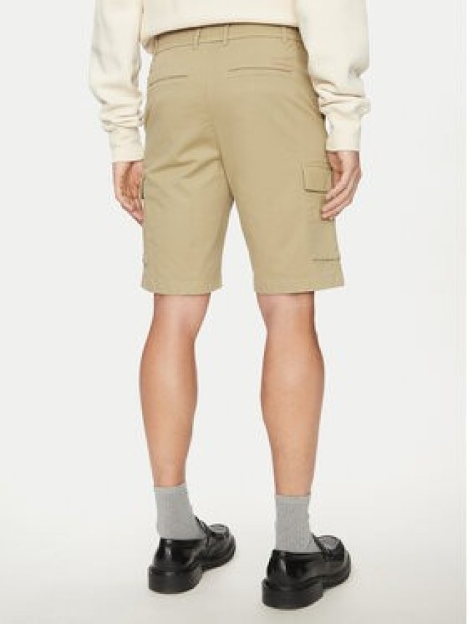 Calvin Klein Szorty materiałowe Modern Twill K10K114067 Beżowy Regular Fit