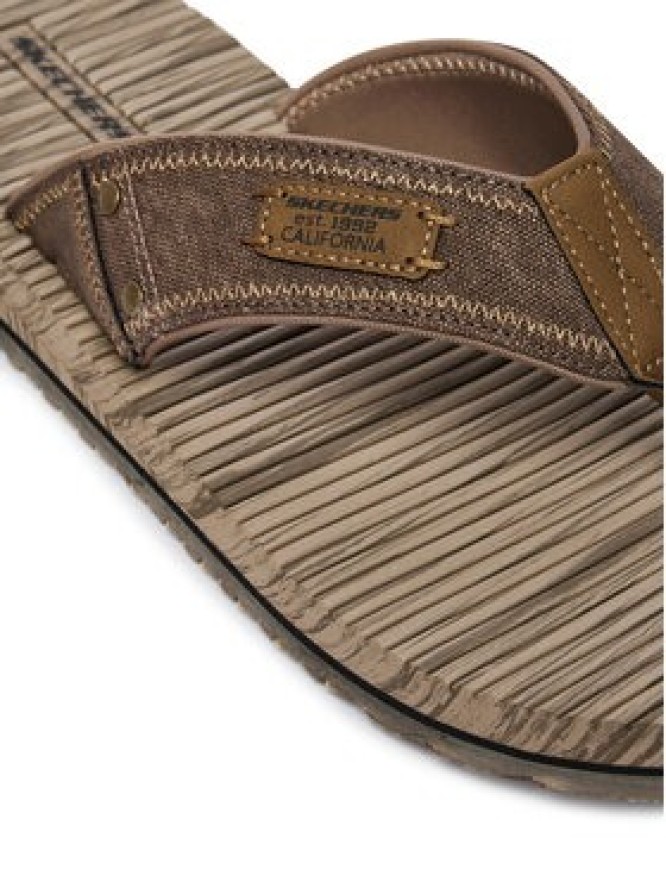 Skechers Japonki Quill - Seaside 205719/BRN Brązowy