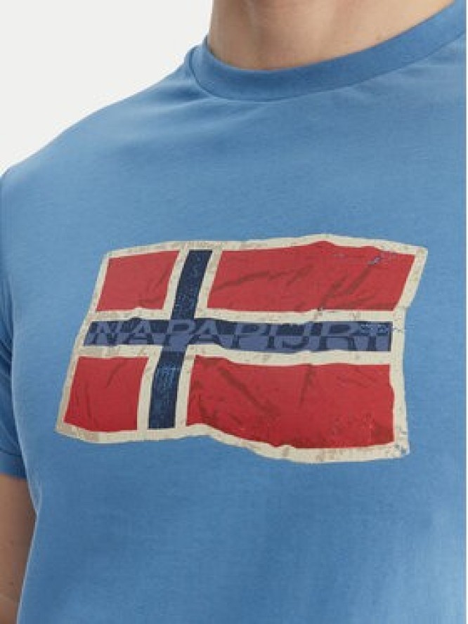 Napapijri T-Shirt S-Mahsa NP0A4FZB Niebieski Regular Fit