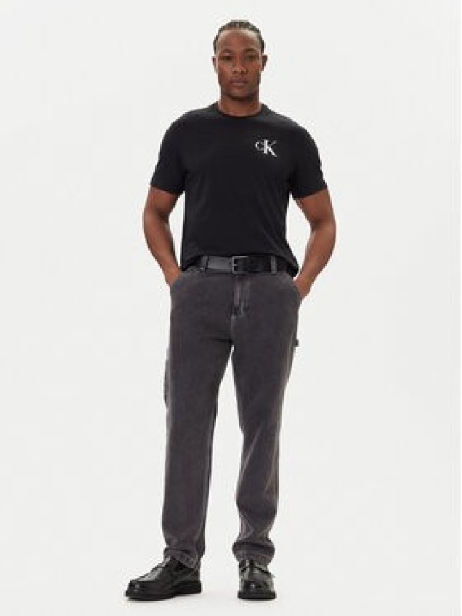 Calvin Klein Jeans T-Shirt 30s Chest Logo LV04RD865G Czarny Regular Fit