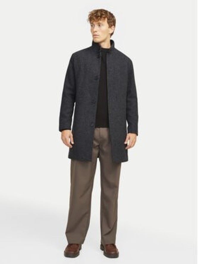 Jack & Jones Płaszcz wełniany Wilson 12259449 Czarny Regular Fit
