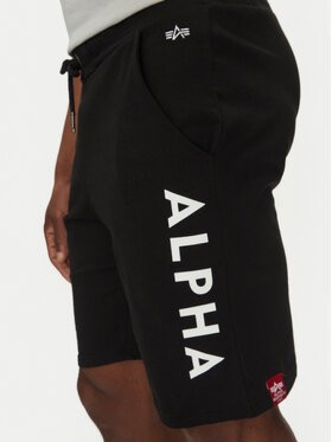Alpha Industries Szorty sportowe 116366 Czarny Regular Fit