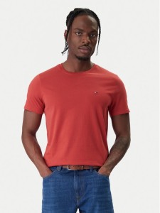 Tommy Jeans T-Shirt DM0DM04411 Czerwony Slim Fit
