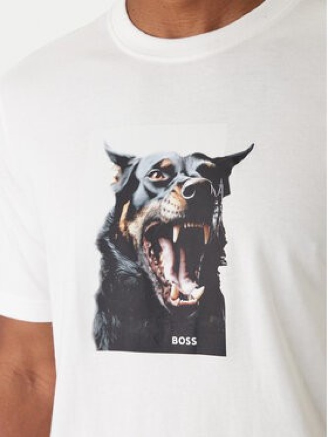 BOSS T-Shirt Dobermann 50558965 Biały Regular Fit