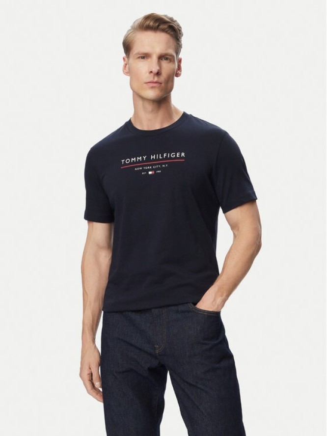 Tommy Hilfiger T-Shirt Brand Love MW0MW44359 Granatowy Regular Fit