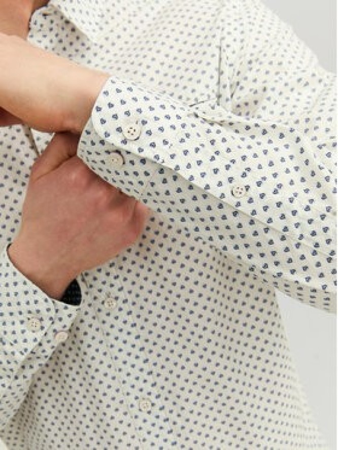 Jack & Jones Koszula 12235969 Biały Slim Fit