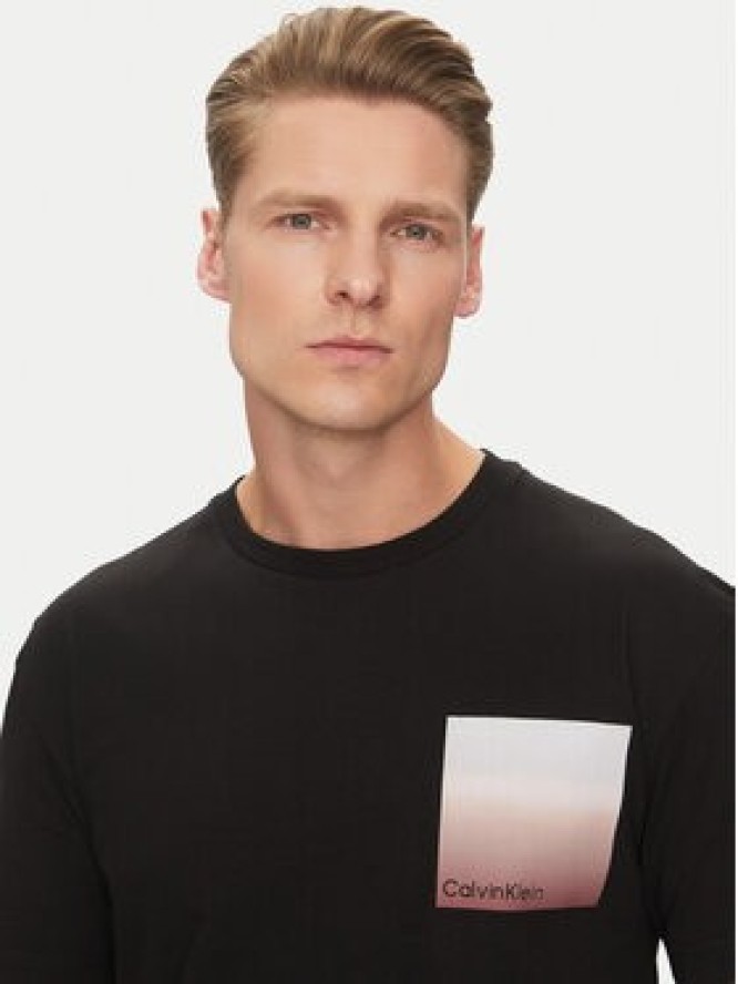 Calvin Klein T-Shirt Ombre Bonded K10K114164 Czarny Regular Fit
