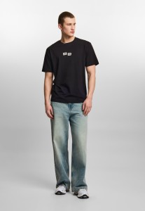 Koszulka sportowa męska Prosto Crack Box Logo z krótkim rękawem