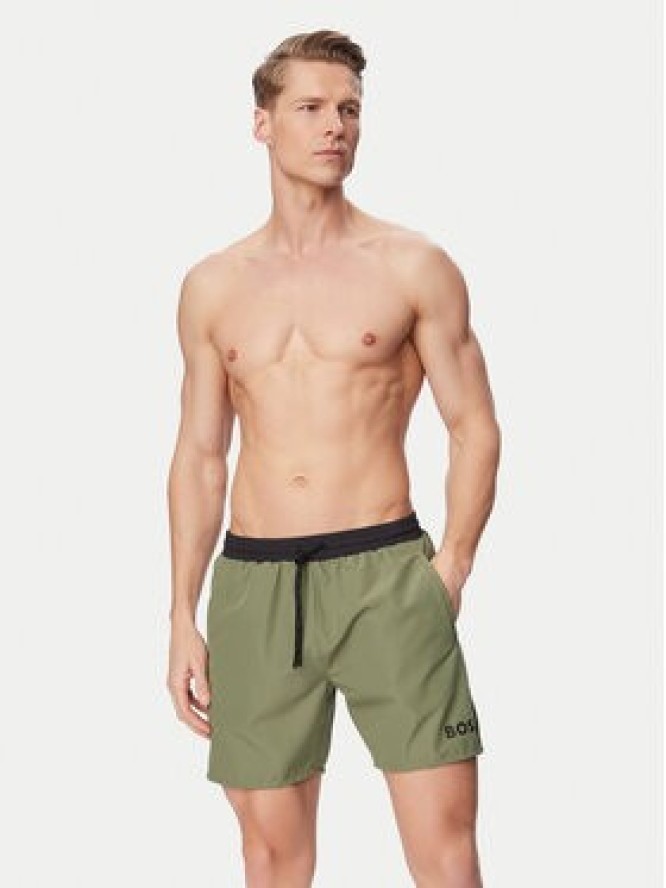 BOSS Szorty kąpielowe Starfish 50514429 Zielony ciemny Regular Fit