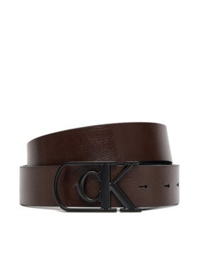 Calvin Klein Pasek Męski Curve Monogram Buckle 32Mm Rev LV04D7021G Czarny