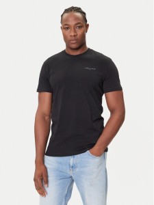 Tommy Jeans T-Shirt Linear Chest DM0DM21780 Czarny Slim Fit