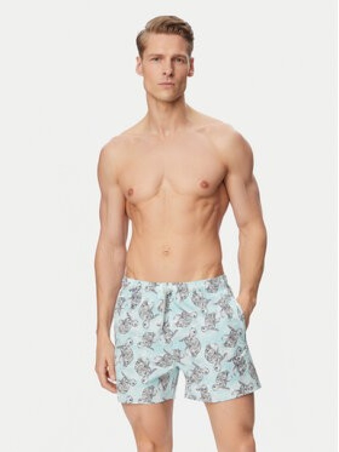 Emporio Armani Szorty kąpielowe EM000583 AF20447 F9045 Niebieski Regular Fit