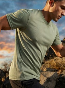 Koszulka regular fit SNSY PERFORMANCE - zielony