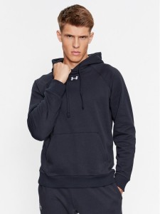 Under Armour Bluza Ua Rival Fleece Hoodie 1379757 Czarny Loose Fit
