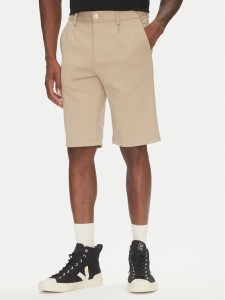 Lindbergh Szorty materiałowe 30-506062 Beżowy Regular Fit