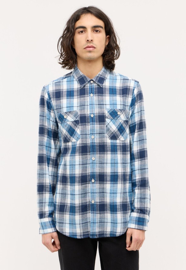 Męska Koszula MUSTANG Eastbridge Multicheck Blue 1014768 12552