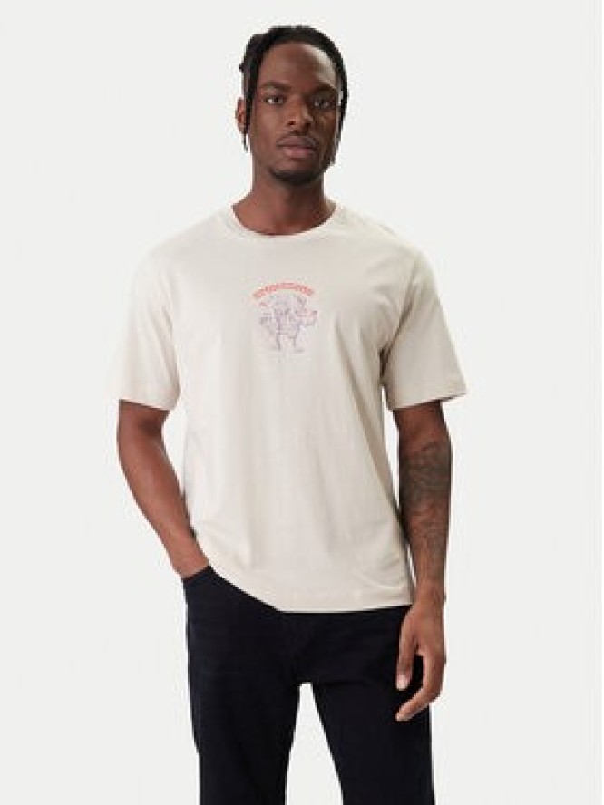 Jack & Jones T-Shirt Spongebob 12286631 Beżowy Relaxed Fit