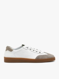 Białe półbuty męskie sznurowane